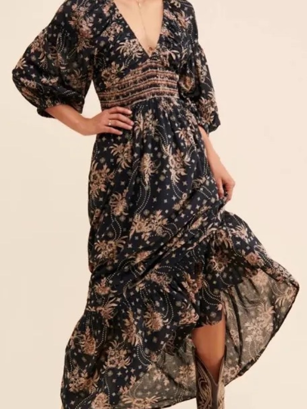 Free People Golden Hour Maxi Dress XL